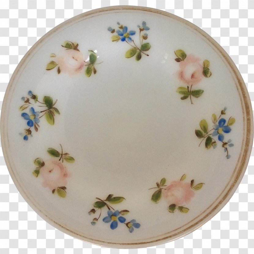 Plate Platter Saucer Porcelain Tableware - Hand-painted Flower Material Transparent PNG
