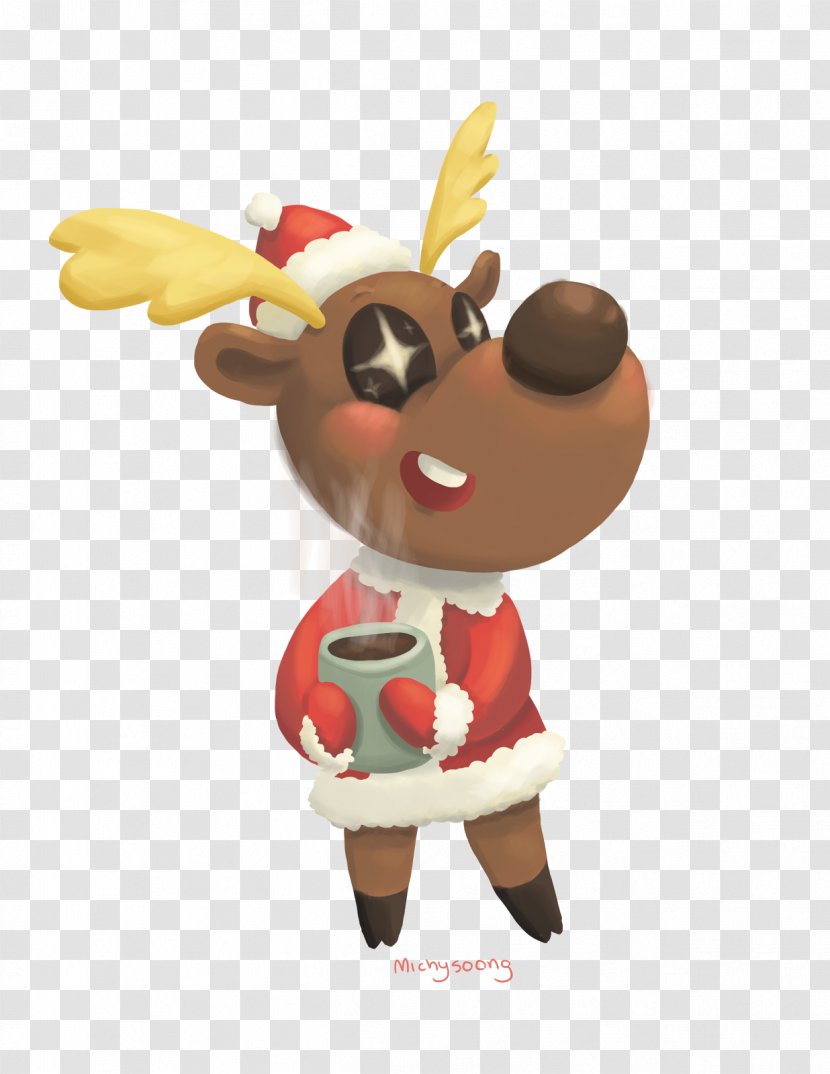 Reindeer Christmas Ornament Cartoon Mascot Stuffed Animals & Cuddly Toys - Food Transparent PNG