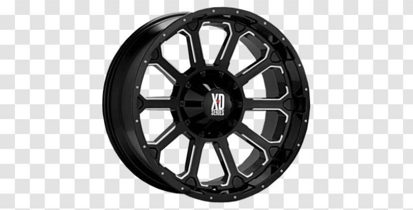 Car Alloy Wheel Tire Rim - Offroading - New Glossy Black Transparent PNG
