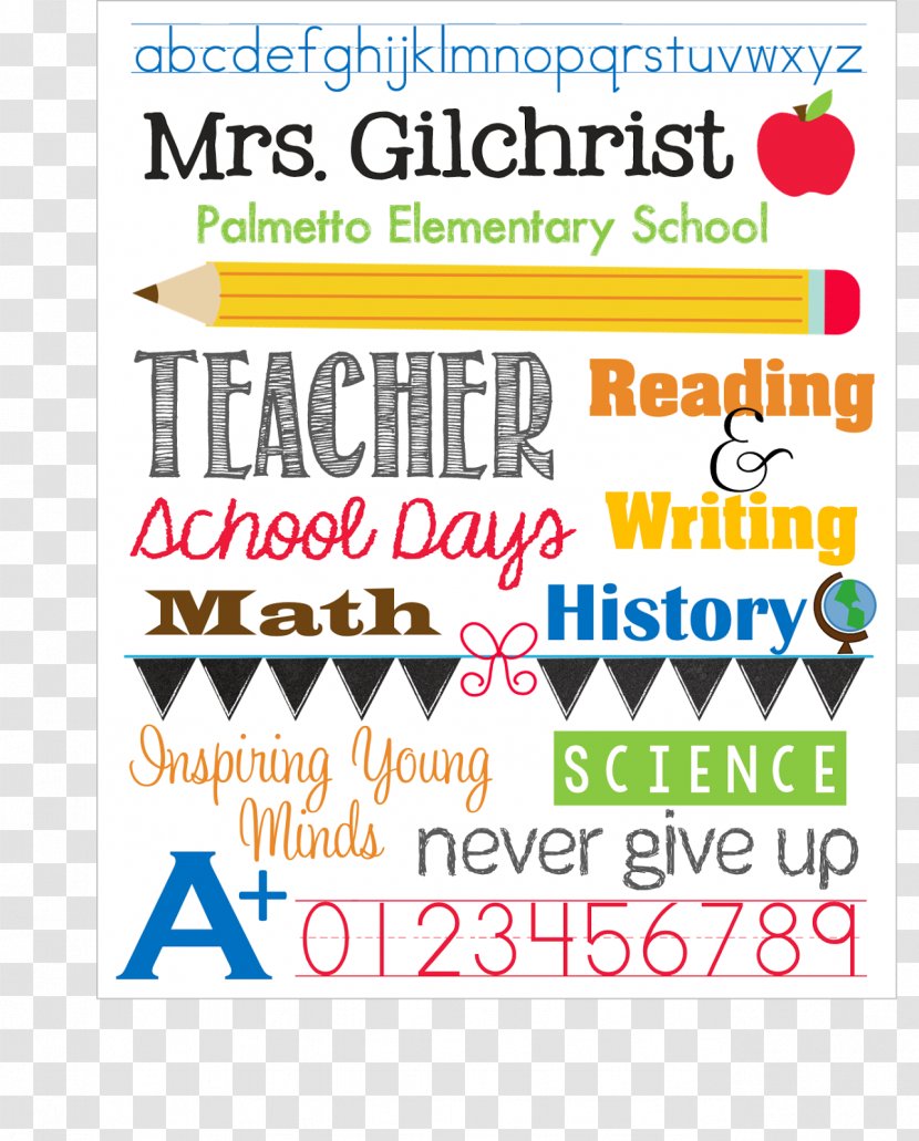 School Graphic Design Poster Printing Font - Learning Transparent PNG