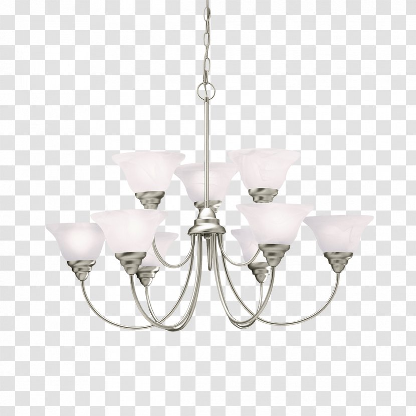 Chandelier Lighting Brushed Metal Cabinetry - Kitchen Cabinet - European Chandeliers Silhouette Transparent PNG