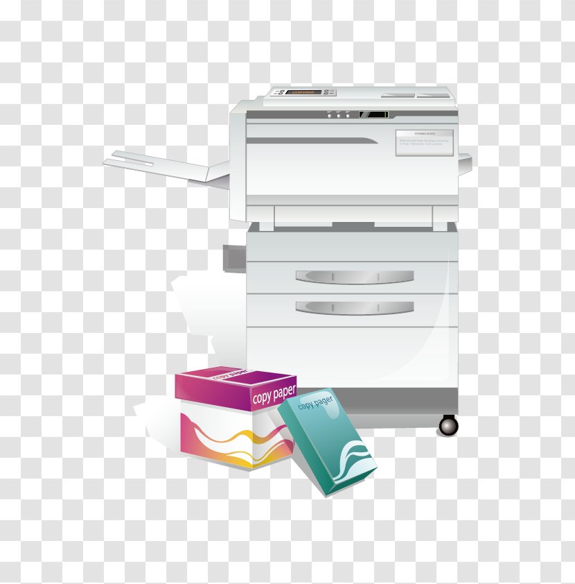 Paper Hewlett Packard Enterprise Photocopier Printer Image Scanner - Office - Vector Transparent PNG