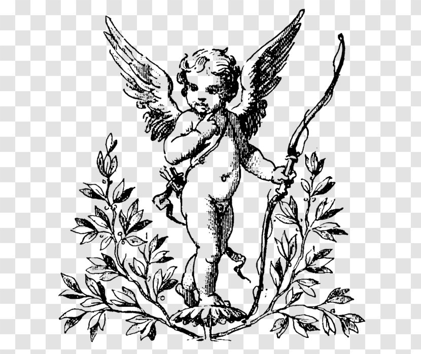 Tattoo Baby Cupid Cherub Flash - Art Transparent PNG