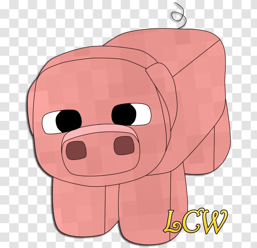 Minecraft Pig Drawing Roblox Cuteness - Tree Transparent PNG