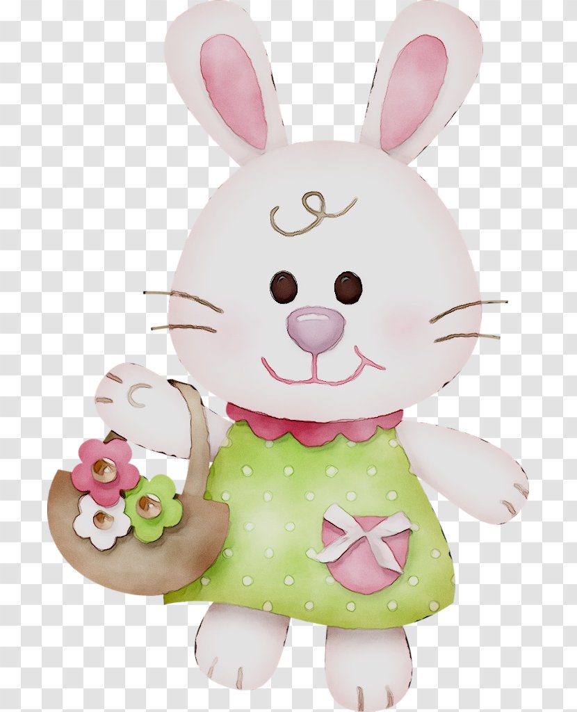 Rabbit Easter Bunny Basket Illustration - Pink - Creativity Transparent PNG