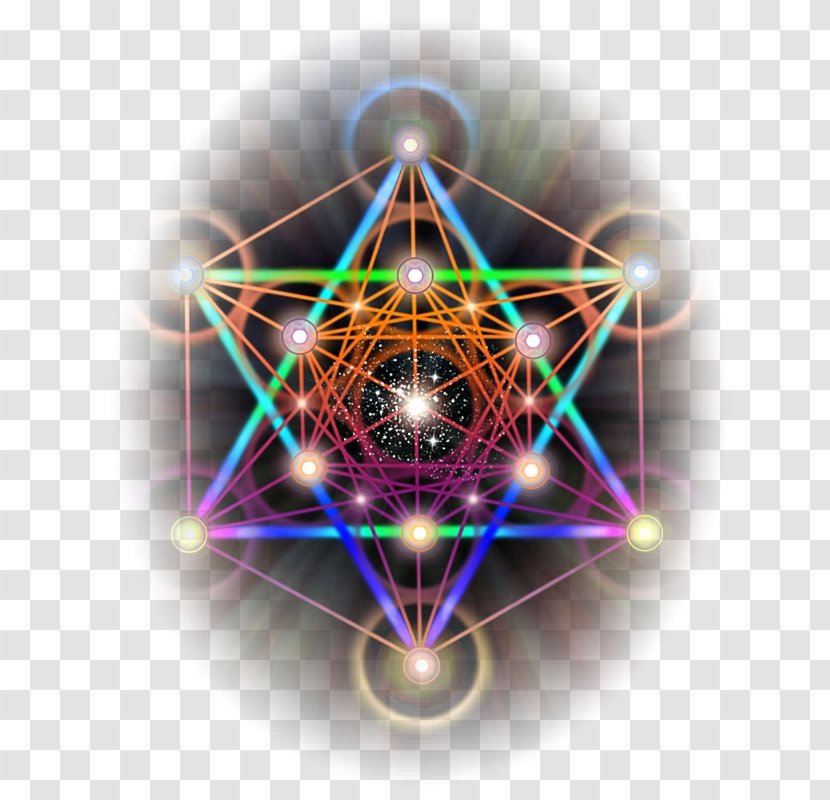 Metatron's Cube Sacred Geometry Overlapping Circles Grid Archangel - Hexagram Transparent PNG