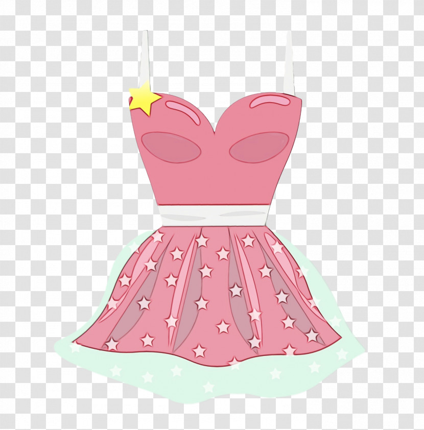 Dress Pink M Pattern Clothing Transparent PNG