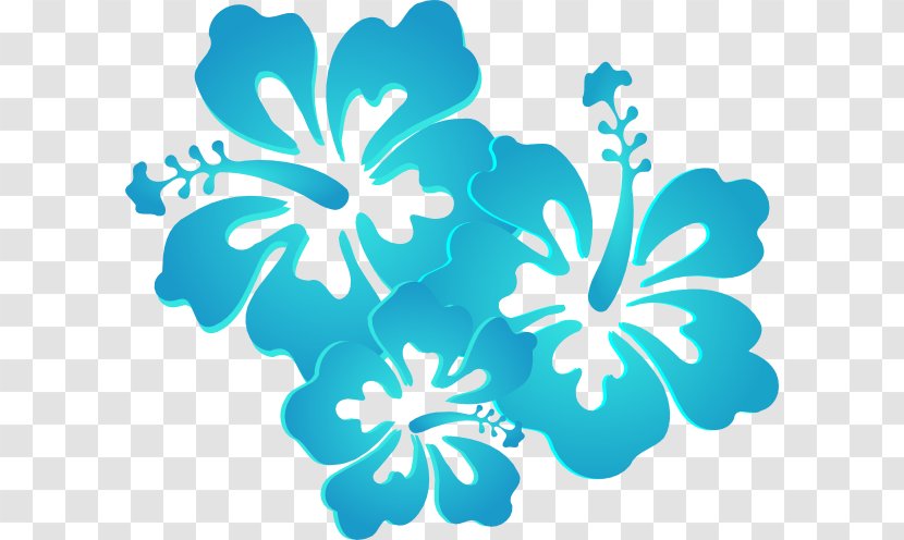 Hawaiian Flower Hibiscus Clip Art - Flowering Plant - Turquoise Cliparts Transparent PNG