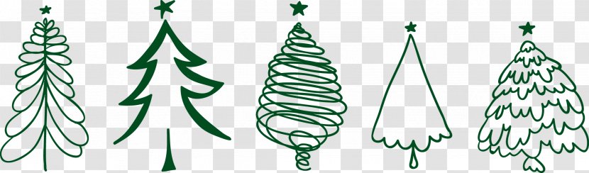 Christmas Tree Drawing Doodle - Evergreen Transparent PNG