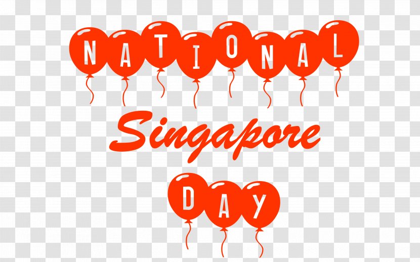National Day Singapore. - Heart - Watercolor Transparent PNG