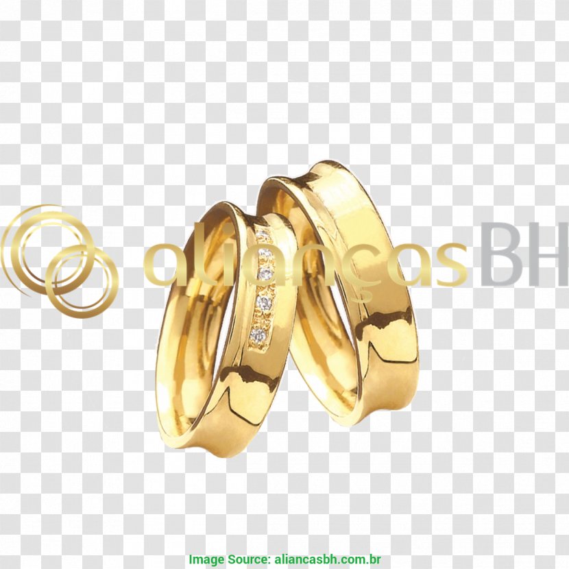 Wedding Ring Gold Jewellery Cubic Zirconia - Brass Transparent PNG