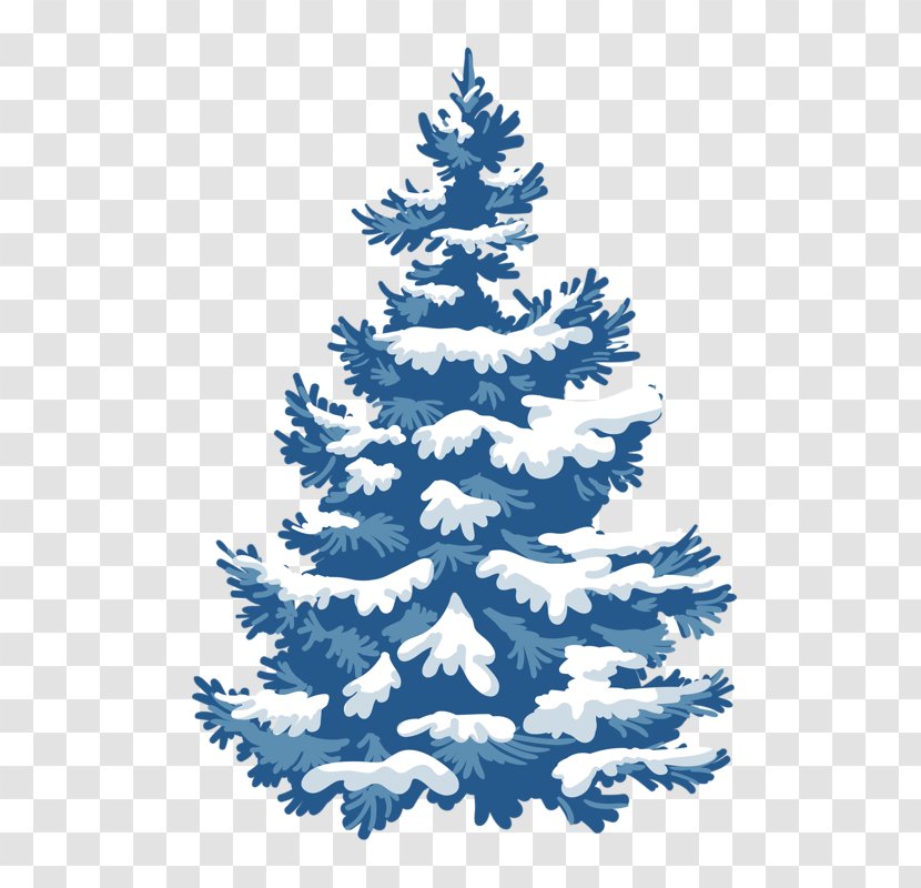 Christmas Card Snow Tree - Pine Family Transparent PNG