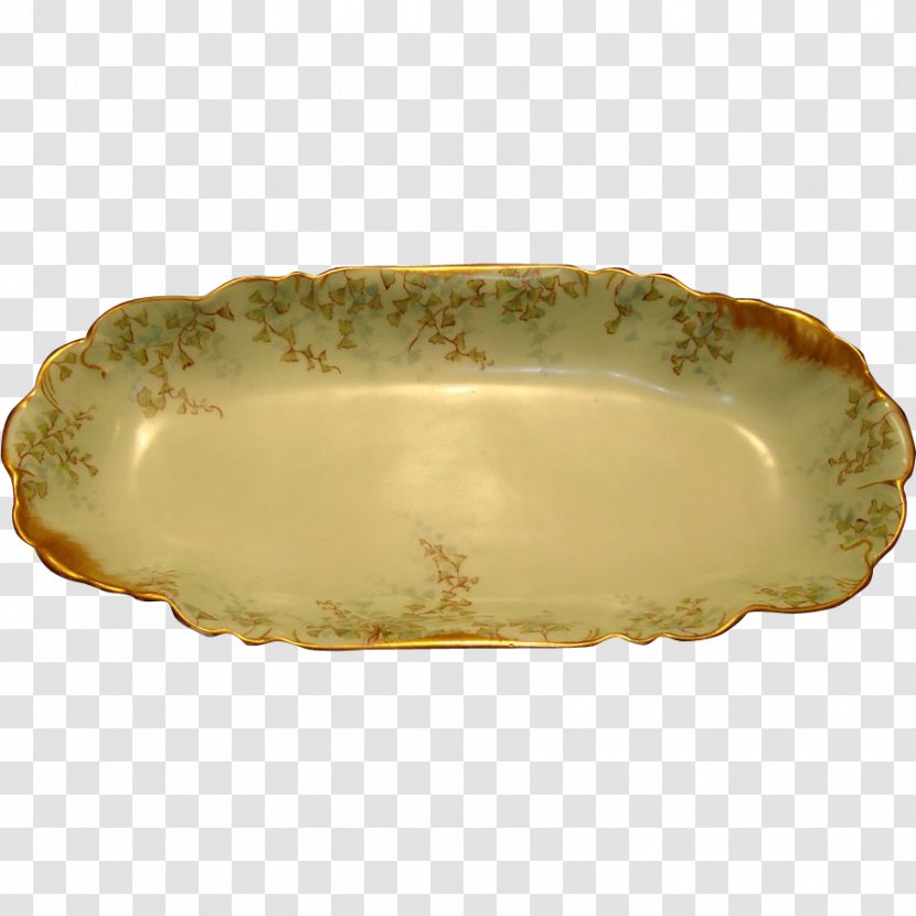 Porcelain Oval M Bowl Tableware - Greenery Hand Painted Transparent PNG
