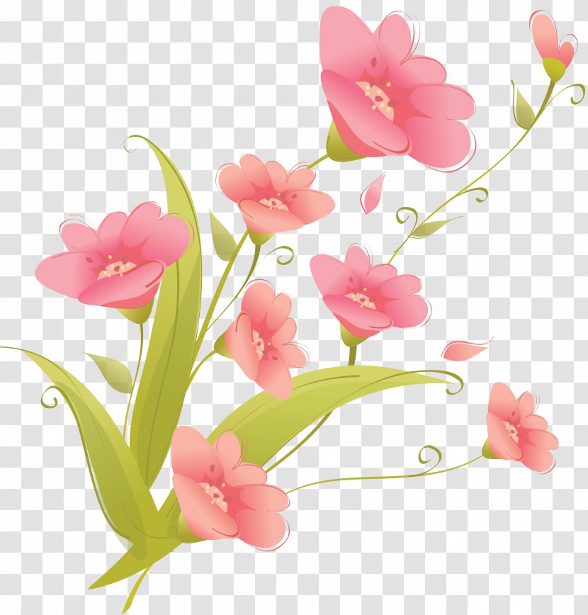 Flower Clip Art - Cut Flowers - Fuchsia Frame Transparent PNG