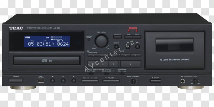 Cassette Deck Microphone Compact TEAC Corporation CD Player Transparent PNG