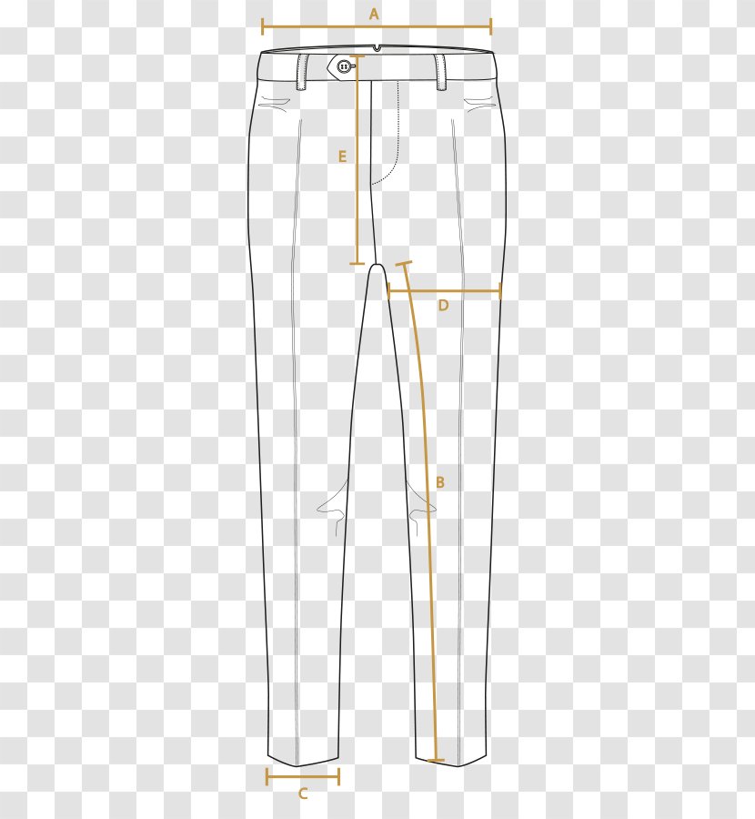 Hip Pants Line - White - Design Transparent PNG