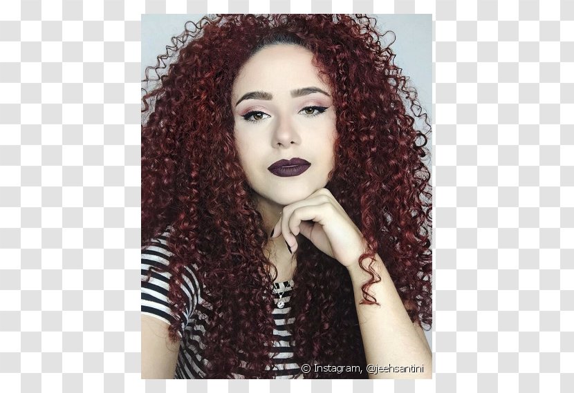 Black Hair Red Mahogany - Jheri Curl Transparent PNG