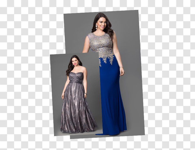 Dress Evening Gown Plus-size Clothing Prom - Silhouette Transparent PNG