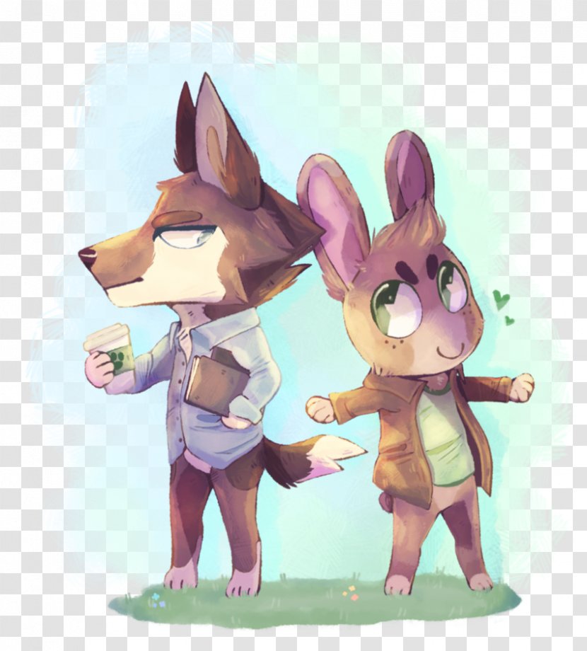 Easter Bunny Illustration Figurine Cartoon - Rabbit - Crossing Transparent PNG