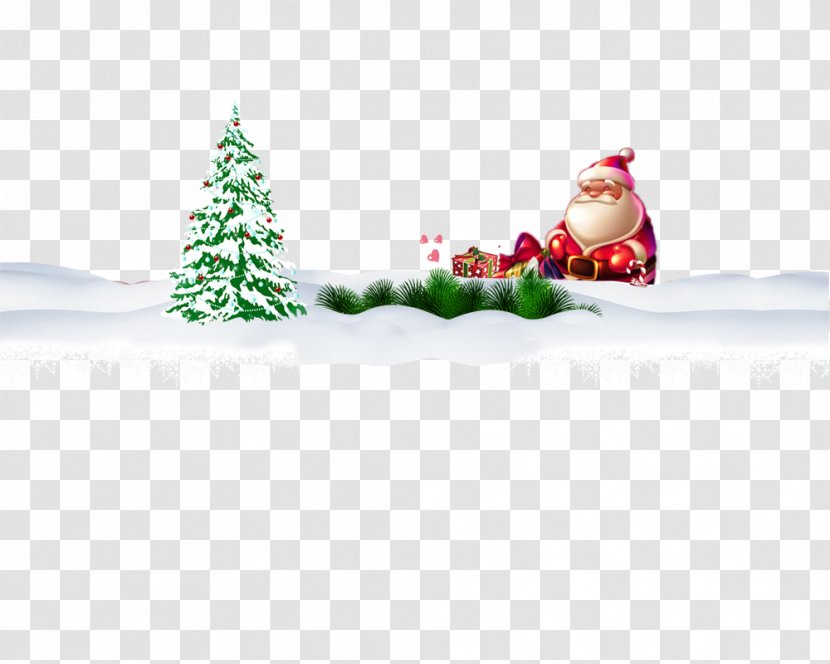 Christmas Tree Santa Claus Gift - Free Buckle Material Transparent PNG