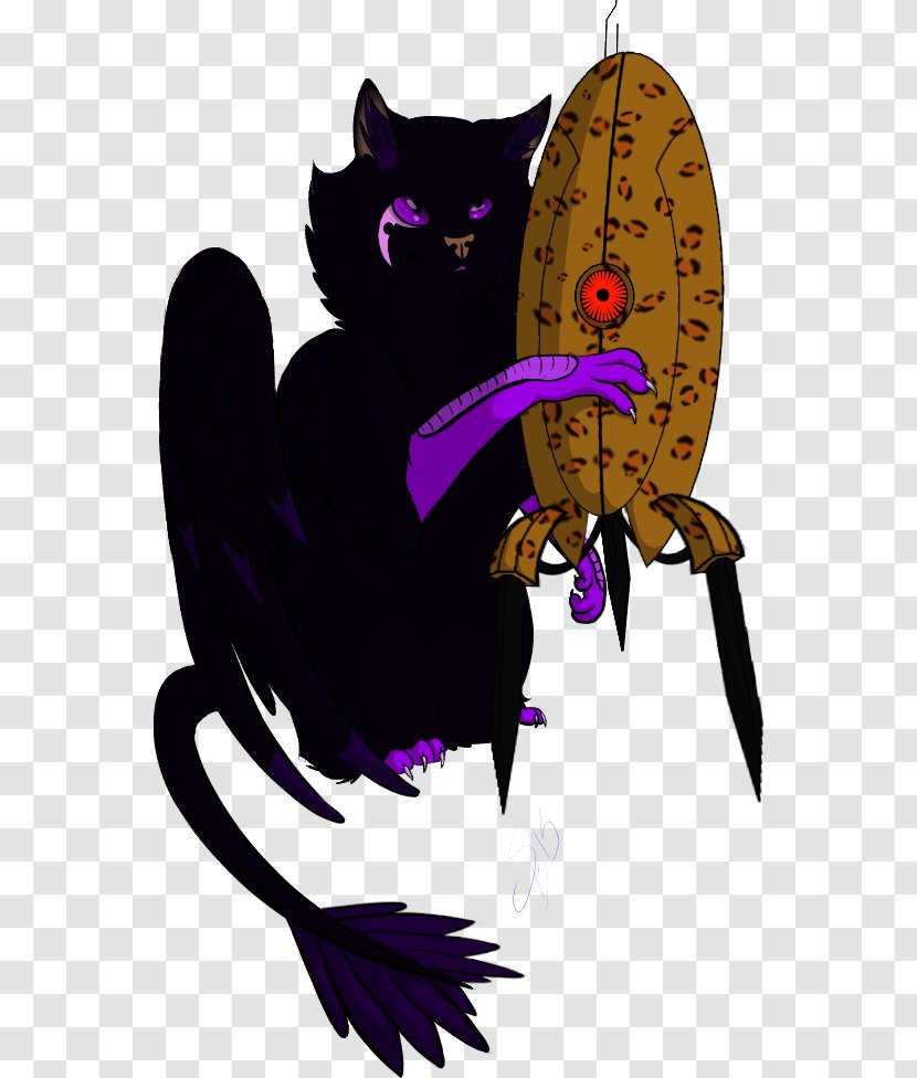 Cat Illustration Clip Art Purple Legendary Creature Transparent PNG