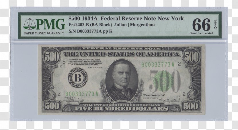 Federal Reserve Note United States Dollar One-dollar Bill Large Denominations Of Currency One Hundred-dollar - Banknote Transparent PNG