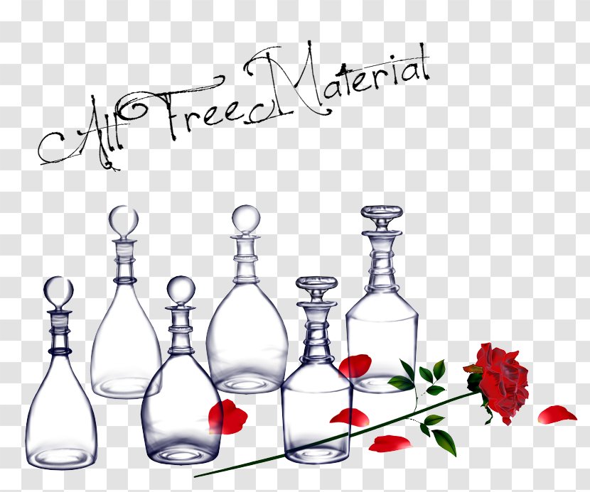 Clip Art - Perfume - Rose Bottle Pattern Transparent PNG