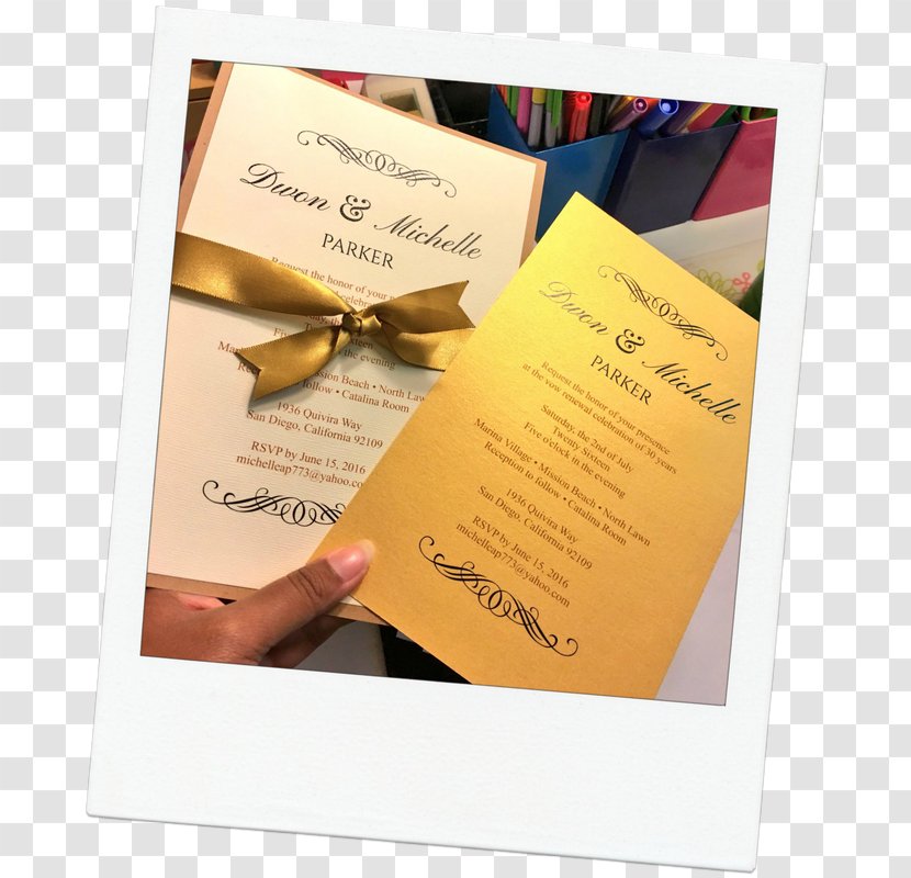 Wedding Invitation Convite Font - Yellow Transparent PNG