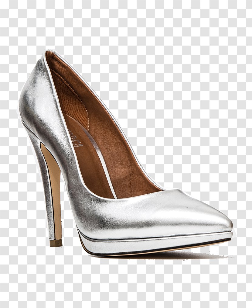 Platform Shoe Stiletto Heel Silver High-heeled Transparent PNG