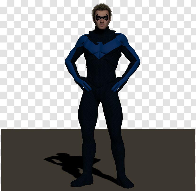 Zari Zentai Suit Spandex Costume - Standing - Nightwing Transparent PNG