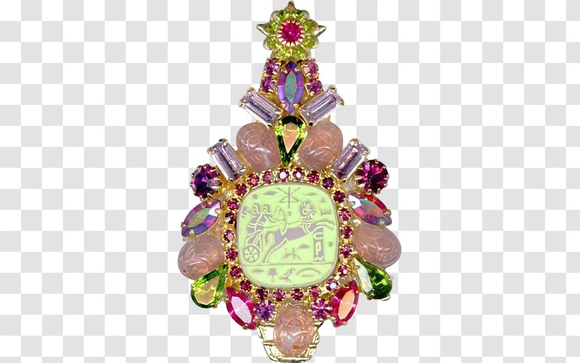 Christmas Ornament Brooch Pink M Transparent PNG