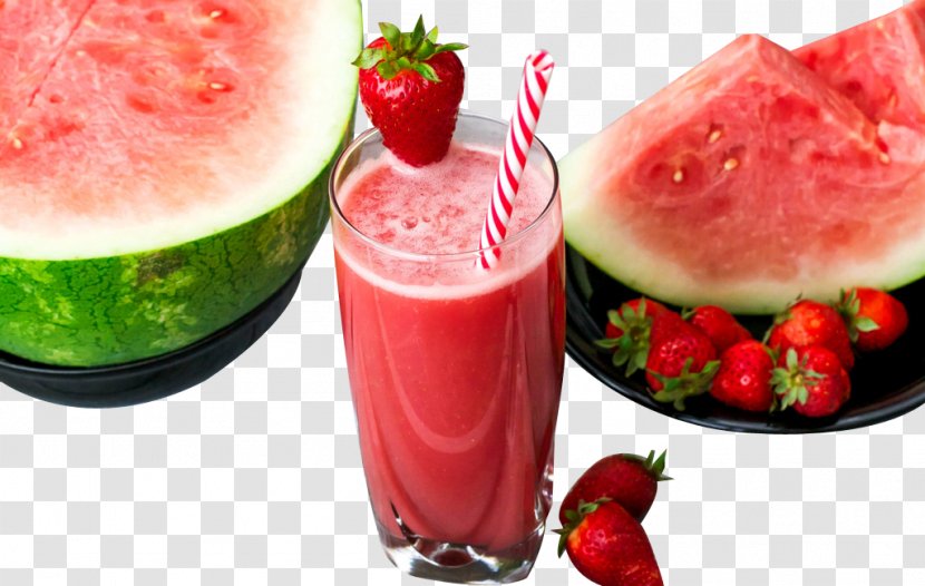 Smoothie Strawberry Juice Aguas Frescas Lemonade - Sea Breeze - Fresh Watermelon Transparent PNG