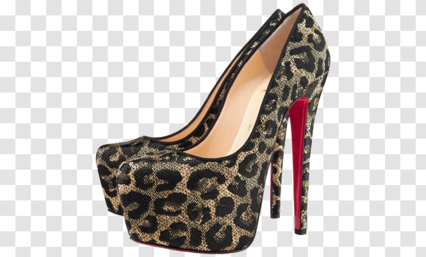 Leopard High-heeled Footwear Court Shoe Designer Clip Art - Platform - Cartoon Painted Women's High Heels Transparent PNG