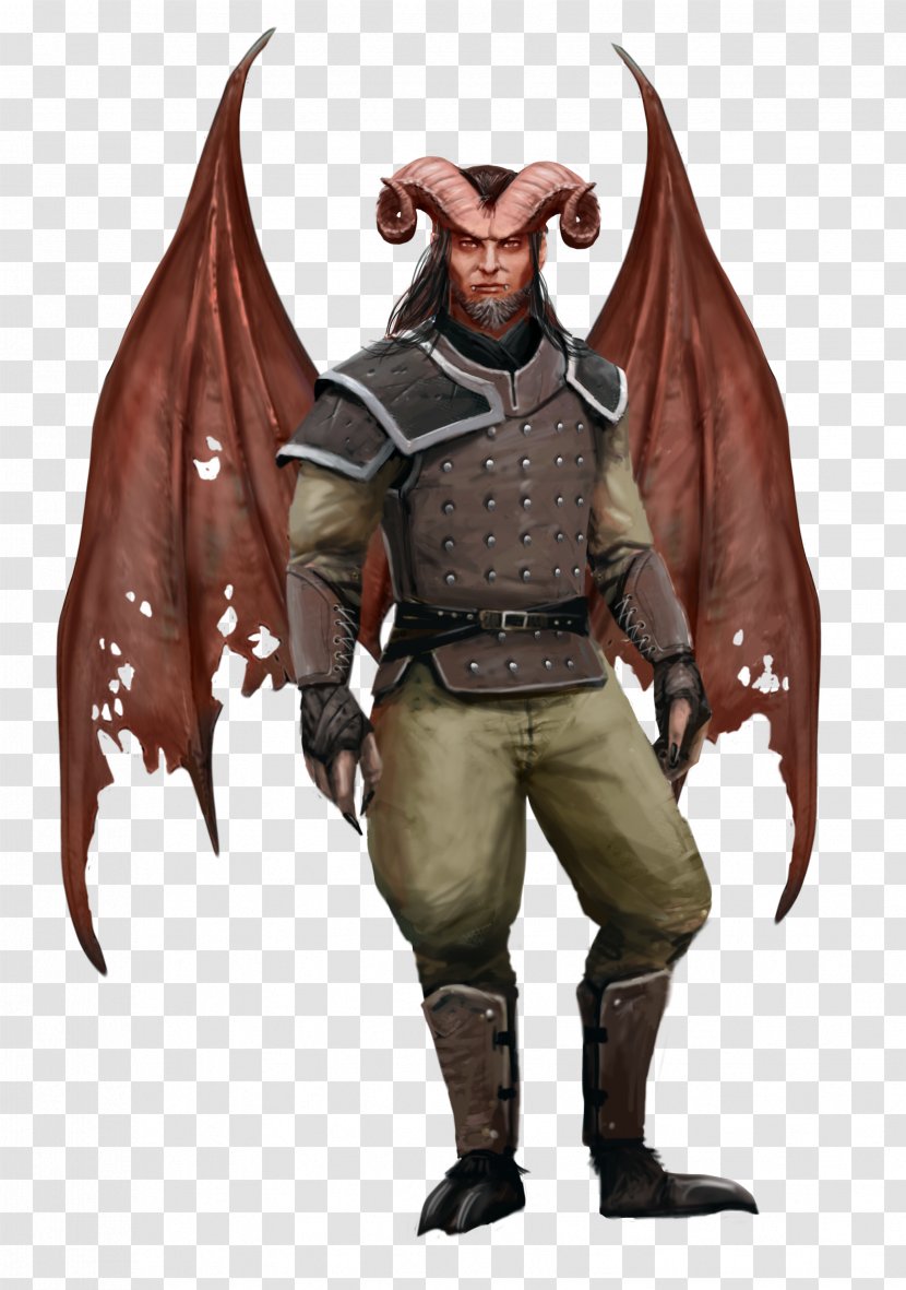 Tiefling Dungeons & Dragons Demon Human Skin Color Race - Bat Wings Transparent PNG