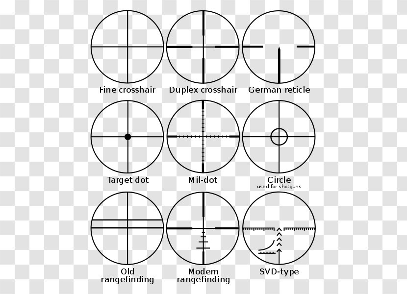 Reticle Telescopic Sight Stadiametric Rangefinding Stadia Mark Telescope - Heart - Premier Vector Transparent PNG