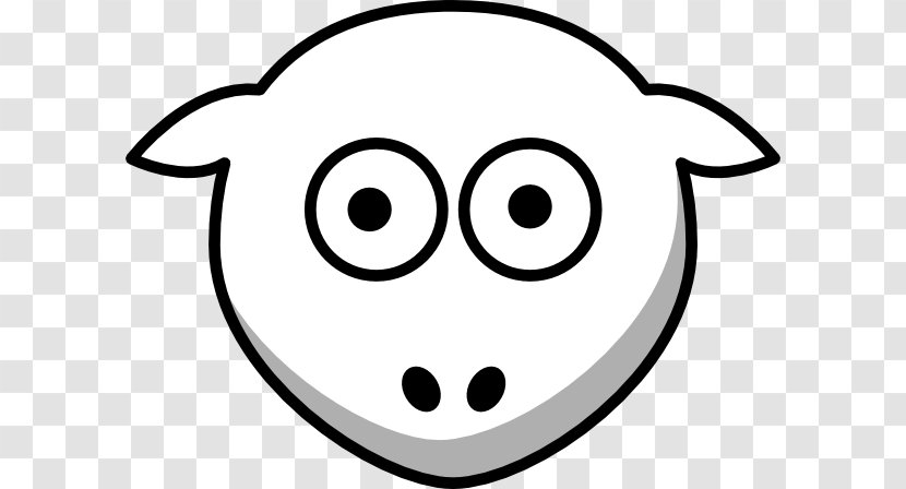 Holstein Friesian Cattle Beef Jersey Cartoon Clip Art - Facial Expression - Sheep Head Transparent PNG