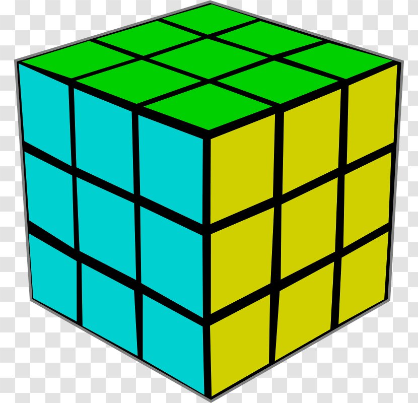 Rubiks Cube Clip Art - Green - Rubik's Transparent PNG