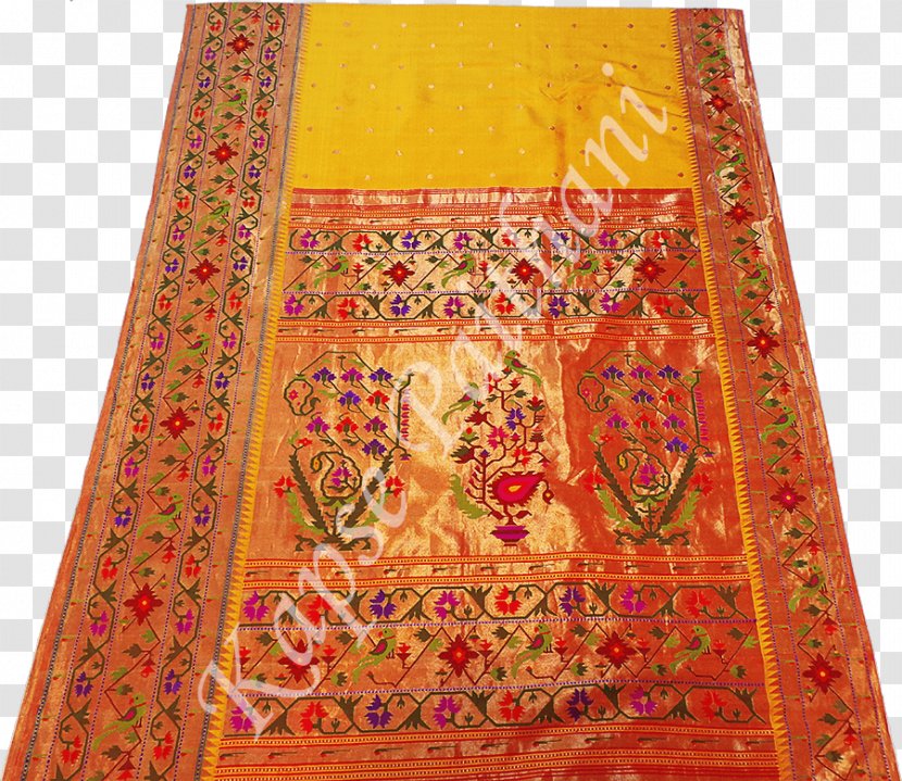 Paithani Banarasi Sari Silk - Placemat - Saree Border Transparent PNG