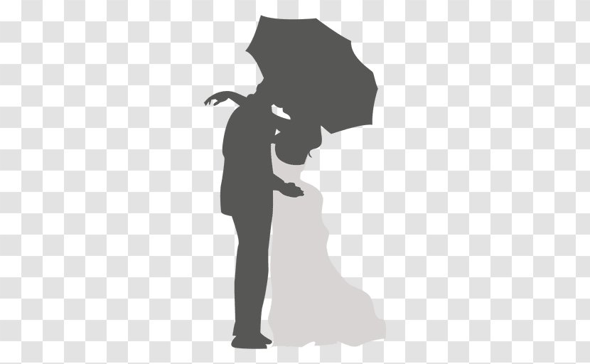 Umbrella - Silhouette - Couple Transparent PNG