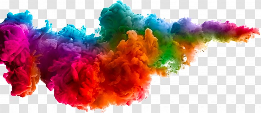 Color Dye Textile Paint Water - Silhouette - Creative Colorful Clouds Transparent PNG