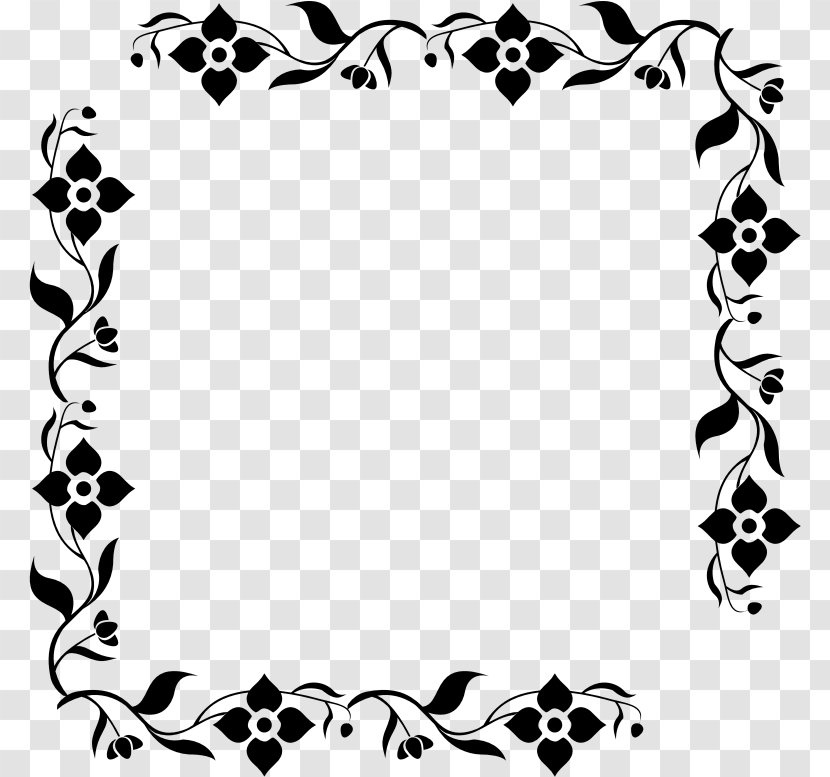 Desktop Wallpaper Clip Art - Microsoft Word - Flower Boarder Transparent PNG