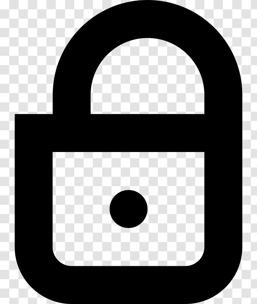 Padlock Clip Art - Black And White Transparent PNG