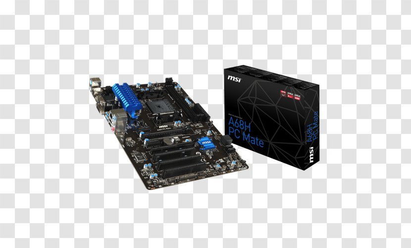 Graphics Cards & Video Adapters Msi Amd Fm2+ A68h 2*ddr3 10*usb2.0 2*usb3.0 Vga HDMI Dvi Gbe Lan Micro Atx Motherboard Intel - Computer Cooling - Socket Fm2 Transparent PNG