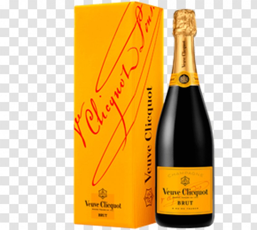 Champagne Sparkling Wine Pinot Noir Veuve Clicquot - Bottle - Yellow Gift Transparent PNG