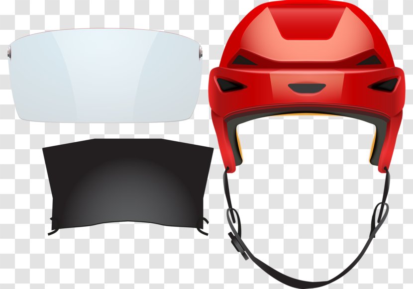 Euclidean Vector Photography Helmet Illustration - Ice Hockey - Red Transparent PNG