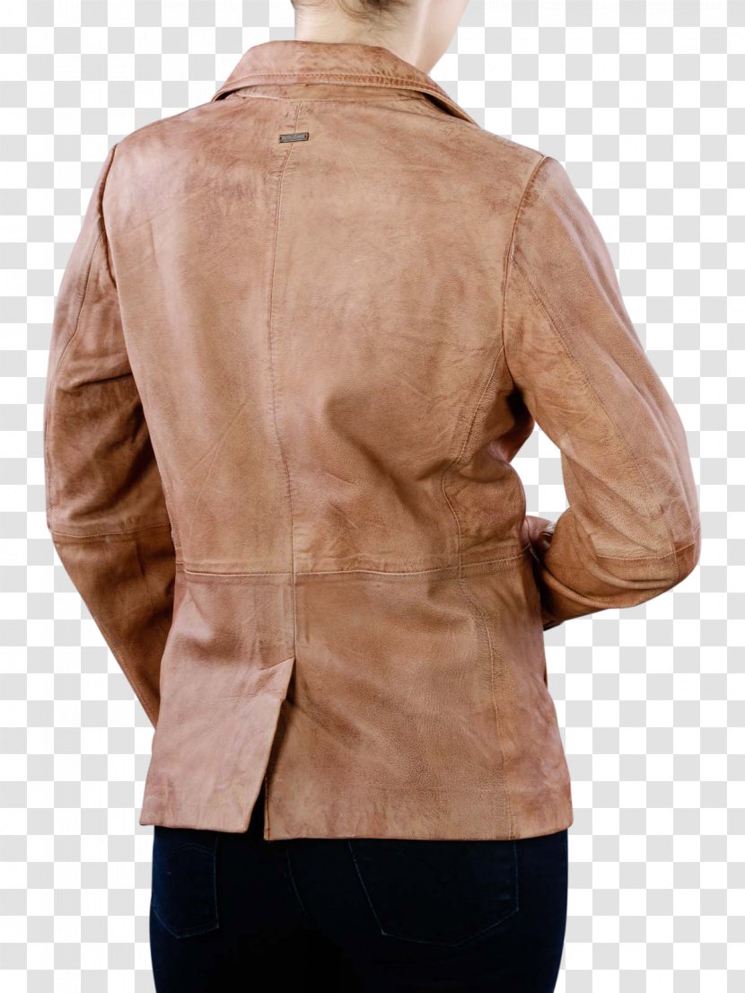 Leather Jacket Pepe Jeans - Beige Transparent PNG