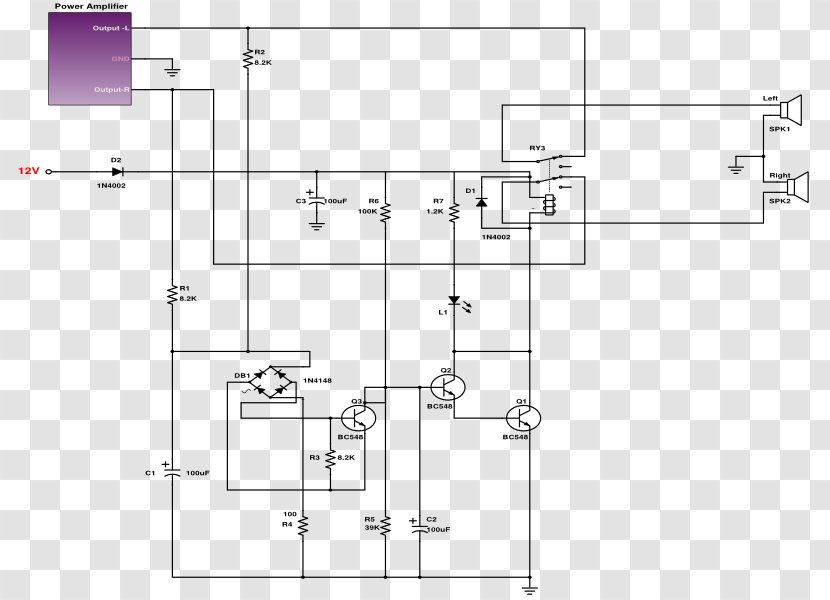 Circuit Diagram Electronic Schematic Loudspeaker Wiring Transparent PNG