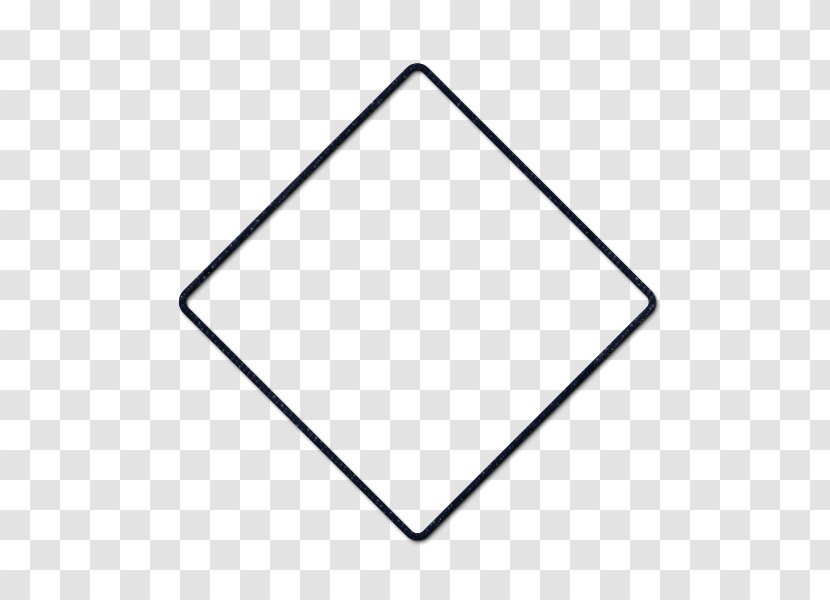 Geometric Shape Rhombus Geometry Perimeter Square - Triangle - Blank Roadsign Icon Transparent PNG