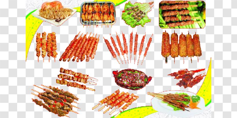 Barbecue Teppanyaki Chuan Skewer Meat - Dish Transparent PNG