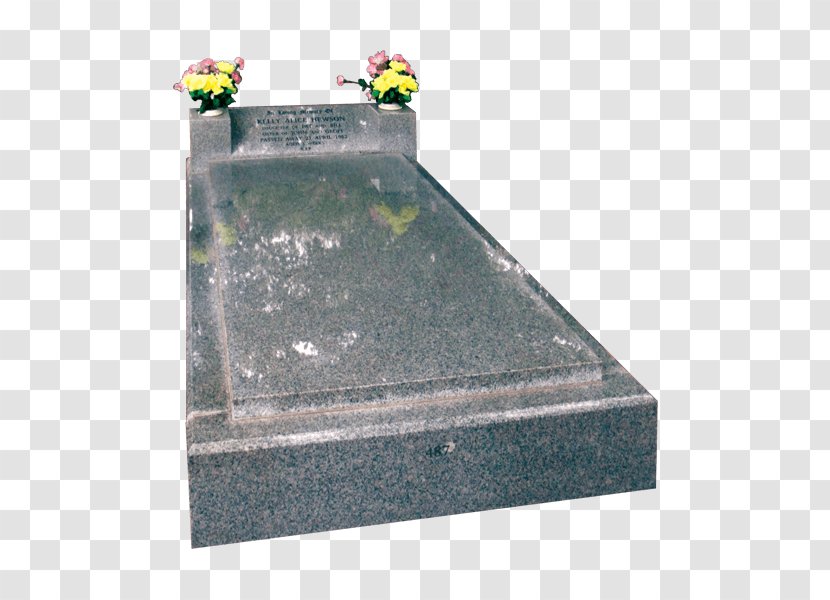 Granite Material Curb Headstone Monument - Grey - Marble Transparent PNG